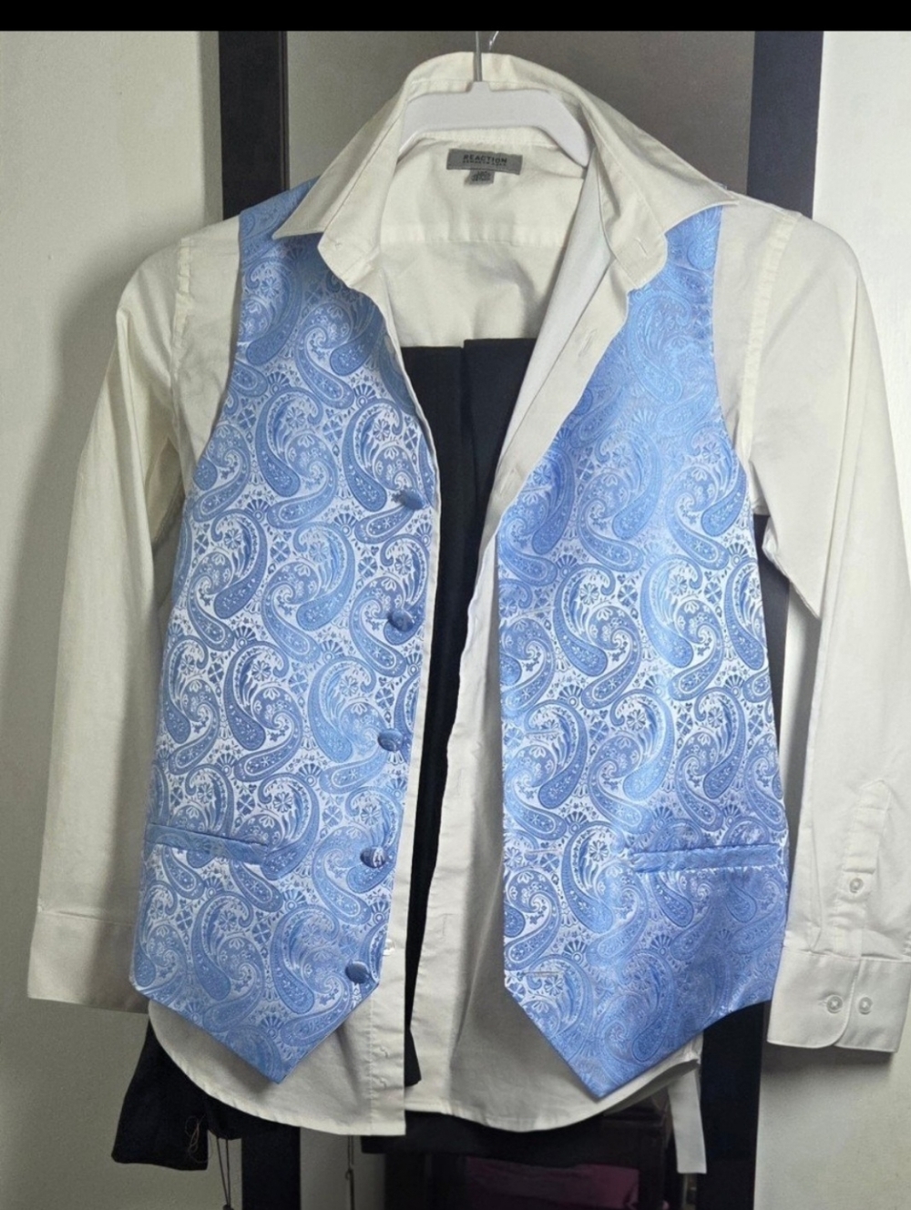 Light Blue Paisley Vest Size 12